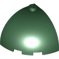 Brick Round Corner 3 x 3 x 2 Dome Top / Dark Green