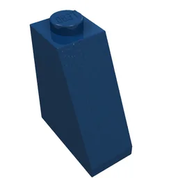 Brick Sloped 65° 2 x 1 x 2 / Dark Blue