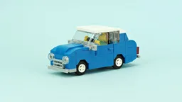 Vintage blue car "Syrena"
