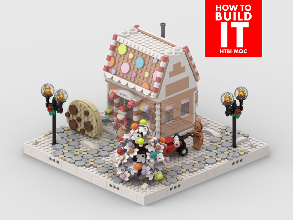Lego Winter Village - Display for set 40809 - Festive Gingerbread House