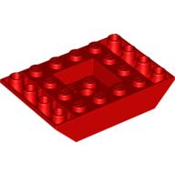 Lego Brick Sloped Inverted 45° 6 x 4 Double with Recessed Center / Red