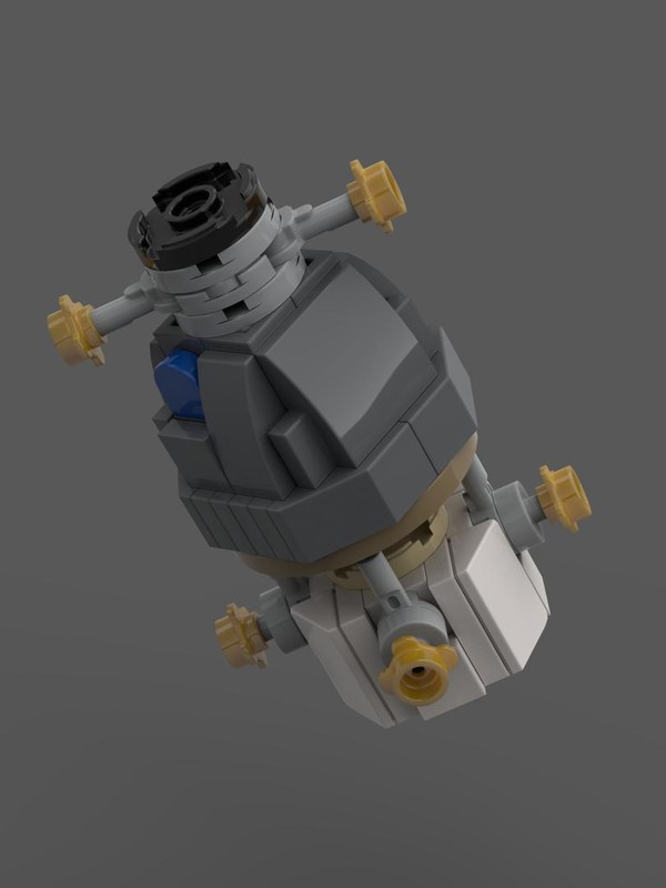 Lego Alpha Lifeboat/Zarya/Big Soyuz ISS rescue spacecraft (1:110 Saturn V scale)