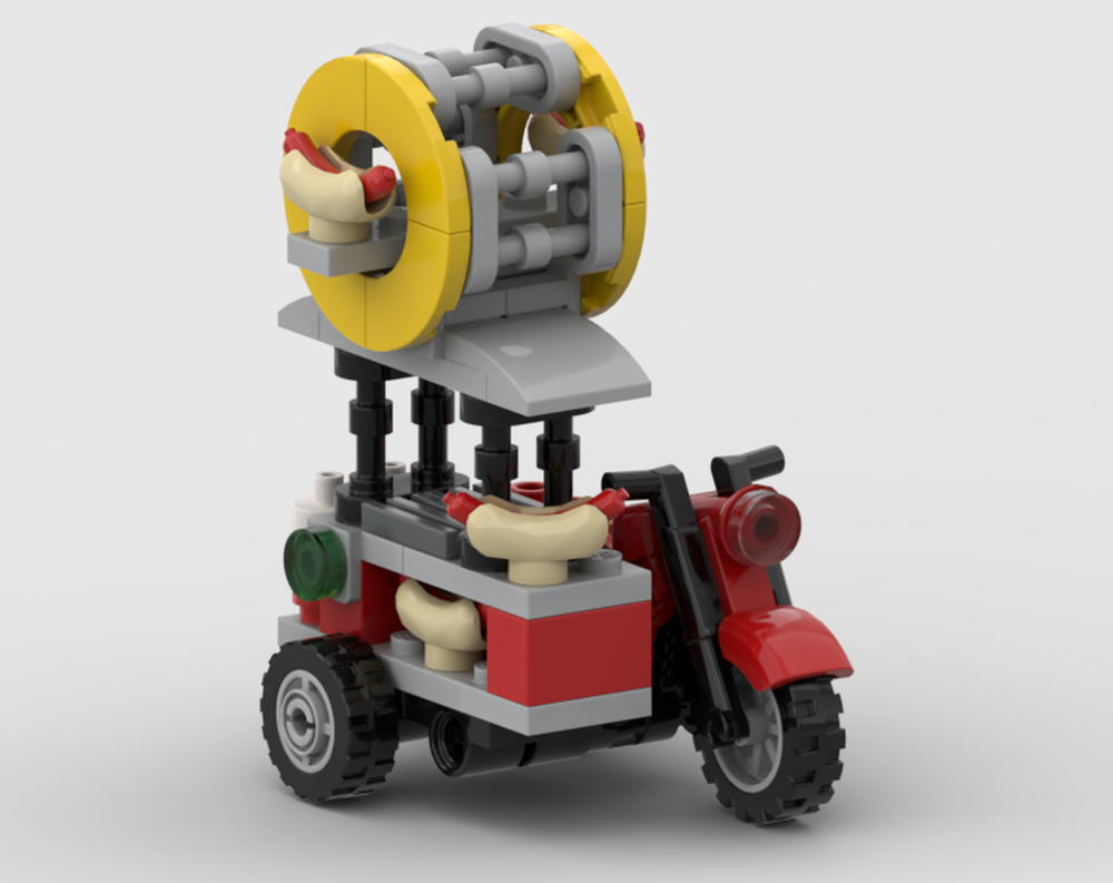 Lego Big O's Sidecar Hot Dogs (Motorcycle Hot Dog Stand) *FREE*