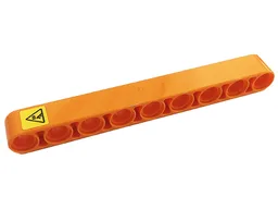 Technic, Liftarm Thick 1 x 9 with Yellow Danger Sign Pattern (Sticker) - Set 42128