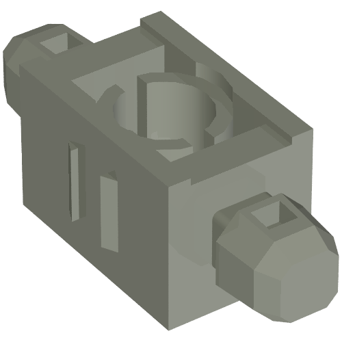 Lego Znap Connector 1 x 3 - 2 way A / Light Gray