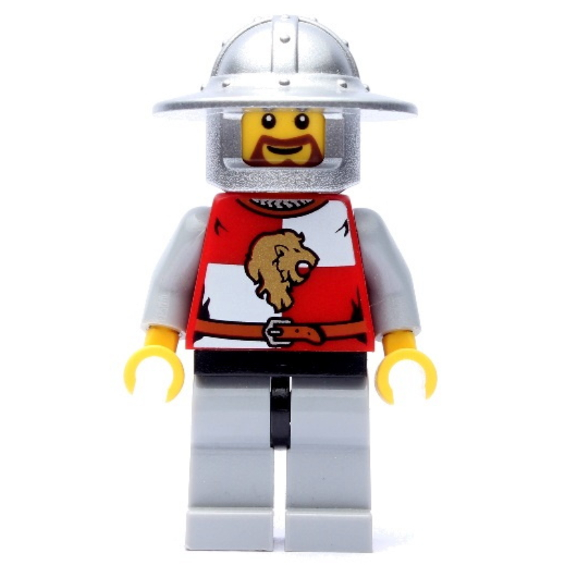 Lego Lion Knight, Wide Brim Helmet, Beard