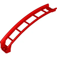 Vehicle Track, Roller Coaster Ramp Large Upper Part, 6 Bricks Elevation / Red