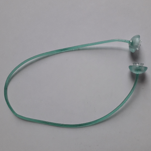 Lego Clikits Cord, Jelly String, 170mm, with Trans-Very Light Blue Colored Caps / Trans-Light Blue