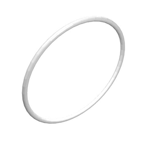 Lego Technic Rubber Belt Medium [24mm ID] [Round Cross Section] / White