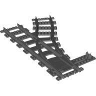 Lego Vehicle Track, Train, Plastic (RC Trains) Switch Point Right / Dark Bluish Gray