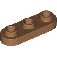 Lego Plate Special 1 x 3 Rounded with 3 Open Studs / Medium Nougat