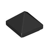 Lego Brick Sloped 45° 1 x 1 x 2/3 Quadruple Convex [Pyramid] / Black