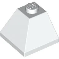 Brick Sloped 45° 2 x 2 Double Convex / White