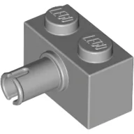 Brick Special 1 x 2 with Pin / Light Bluish Gray