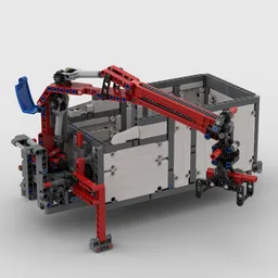 Container with crane