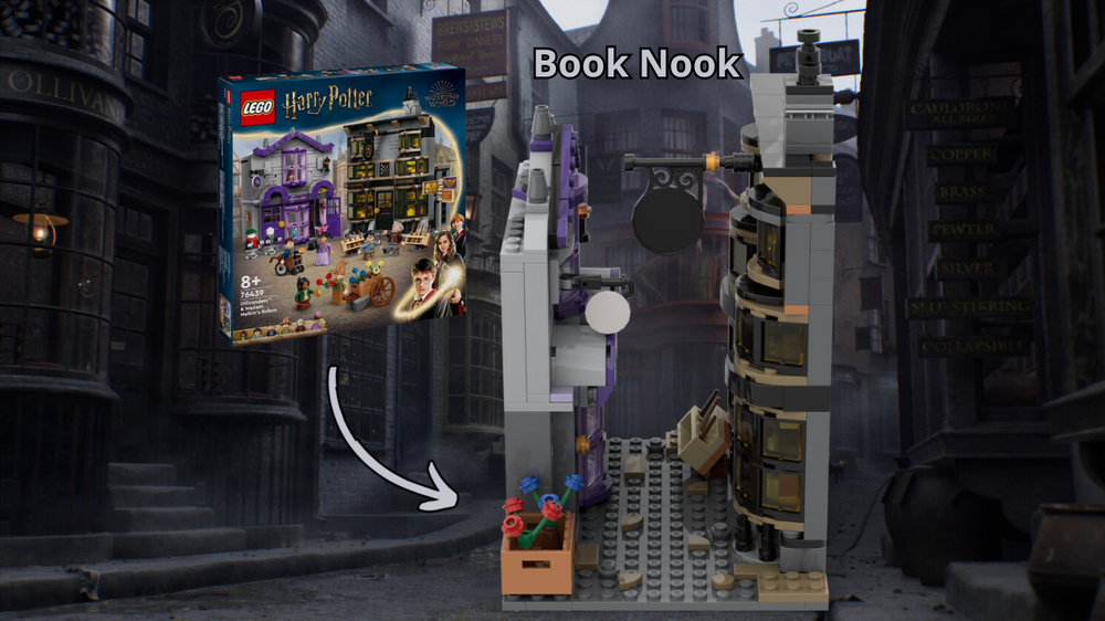 Lego Ollivanders & Madam Malkin's Robes Book Nook