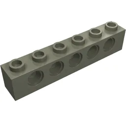 Technic Brick 1 x 6 [5 Pin Holes] / Dark Gray
