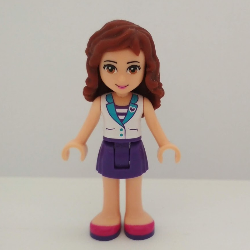 Lego Olivia - White Blouse, Dark Purple Skirt