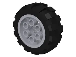 Wheel 20 x 30 Balloon Medium, with Black Tire 20 x 30 Balloon Medium (6582 / 6581) / Light Bluish Gray