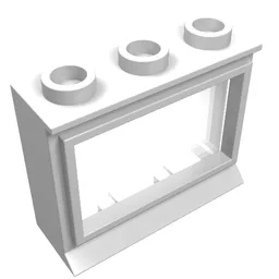 Window 1 x 3 x 2 Classic with Long Sill [Complete] / White