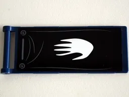 Flag 7 x 3 with Bar Handle with White Hand Banner Pattern (Sticker) - Set 10237