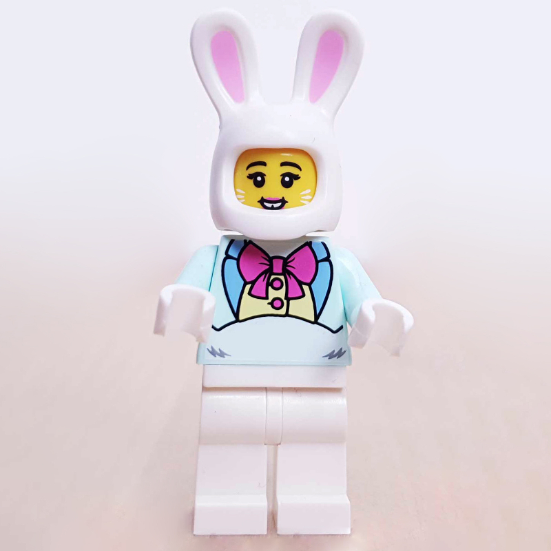 Lego Easter Bunny, Woman, Dark Pink Bow Tie