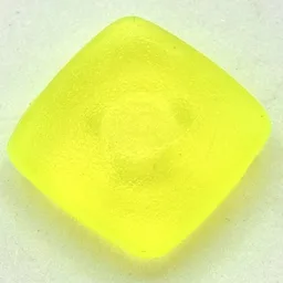 Clikits Icon, Square 2 x 2 Small with Pin [Frosted] / Trans-Neon Green