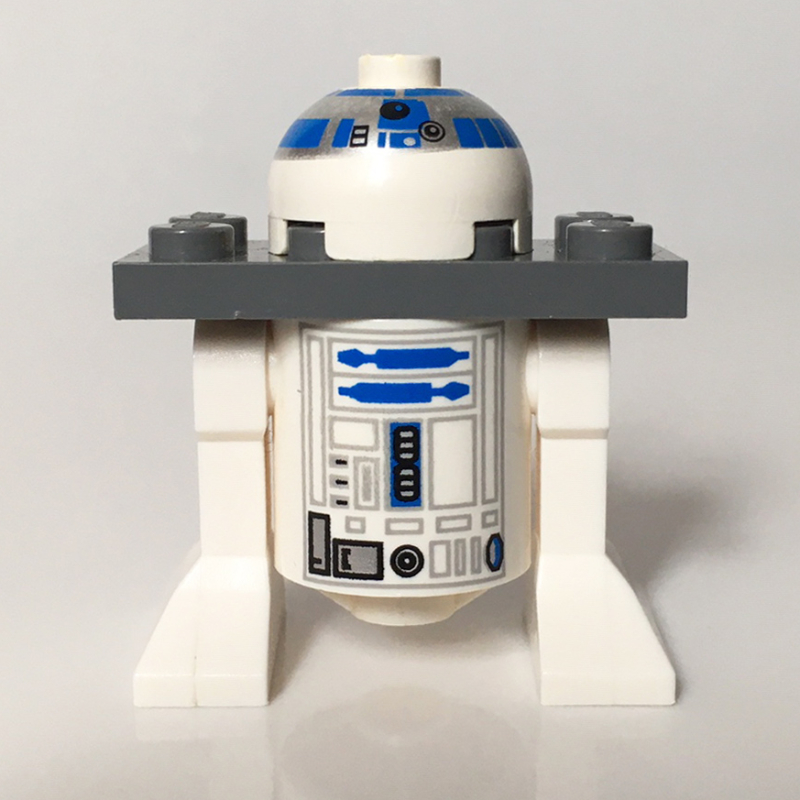 Lego Astromech Droid, R2-D2, White Dome, Dark Bluish Gray Serving Tray
