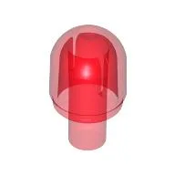 Light Cover 1 x 1 Round with Internal Bar / Bionicle Barraki Eye / Trans-Red