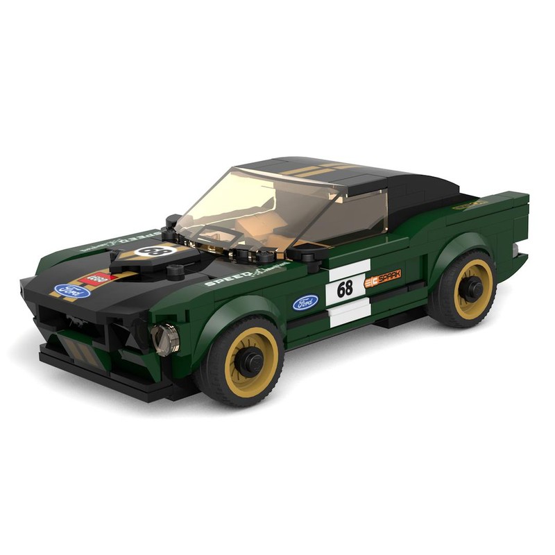 Lego 1968 Ford Mustang Fastback in 8 Stud Wide Style
