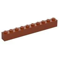 Brick 1 x 10 / Dark Orange