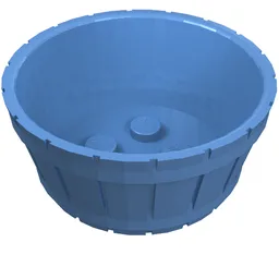 Barrel Half Large / Medium Blue