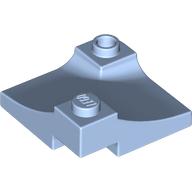 Lego Brick Curved, Internal Double, 3 x 3 with 1/3 Inverted Cutout, Corner / Bright Light Blue