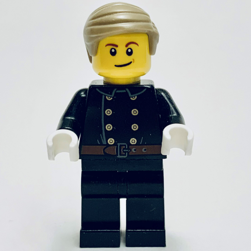 Lego Fireman, Jacket with 8 Buttons and Belt, Dark Tan Hair