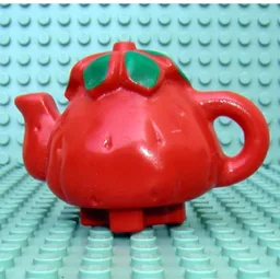 Duplo Coffeepot / Teapot, Strawberry Print / Red