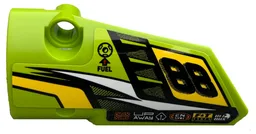 Technic, Panel Fairing # 3 Small Smooth Long, Side A with '88', Fuel Hole, Yellow and White Stripes on Lime Background Pattern (Sticker) - Set 42072