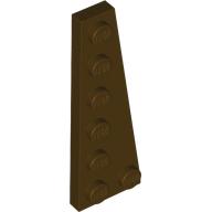 Lego Wedge Plate 6 x 2 Right / Dark Brown