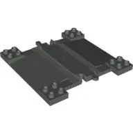 Duplo Train Track with Ramps For Car Crossing / Dark Gray