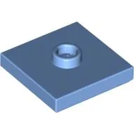 Plate Special 2 x 2 with Groove and Center Stud (Jumper) / Medium Blue