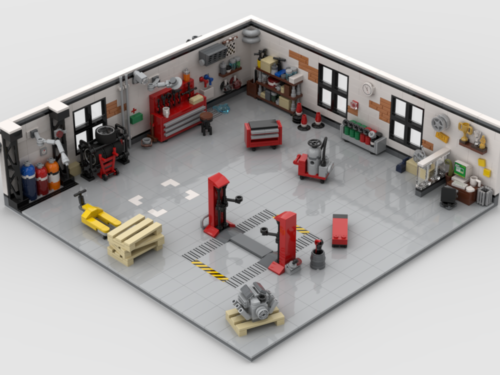 Lego Tuning Garage with Accessories
