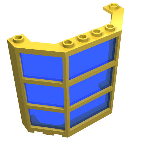 Lego Window Bay 3 x 8 x 6 with Trans-Dark Blue Glass