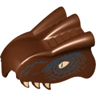 Creature Body Part, Dragon Head Upper Jaw with Three Ridges (Hungarian Horntail) / Reddish Brown