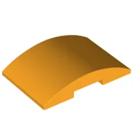Brick Curved 4 x 6 Double, 2 x 4 Cutout / Bright Light Orange