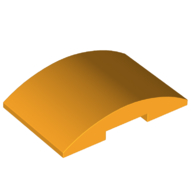 Lego Brick Curved 4 x 6 Double, 2 x 4 Cutout / Bright Light Orange