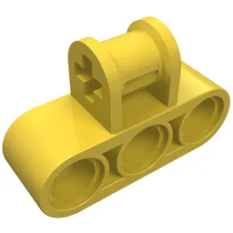Technic Axle and Pin Connector Perpendicular Triple / Yellow
