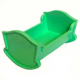Belville / Duplo, Baby Crib / Cradle / Medium Green
