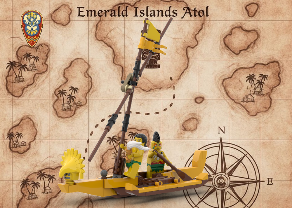 Lego 🌊 ISLANDER REGATTA COLLECTION - The Ultimate Lagoon Race! - YELLOW TEAM CANOE - Scouts from the higher cliffs