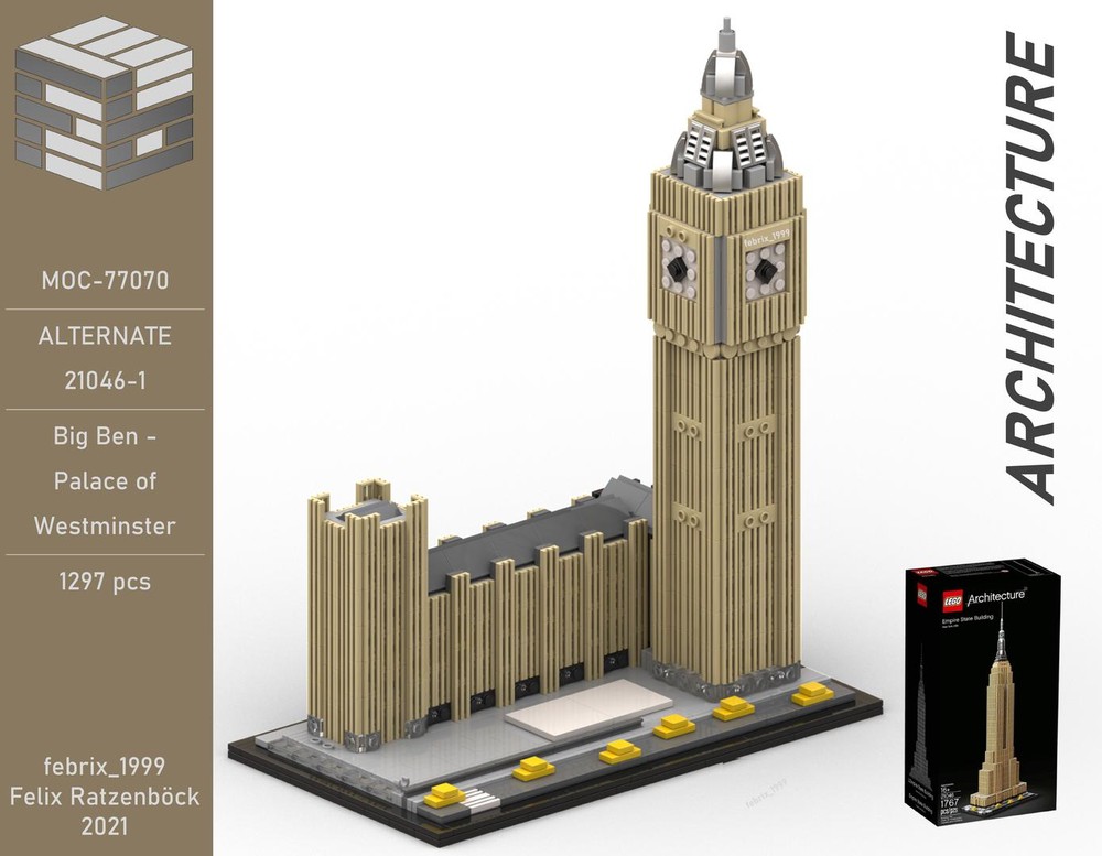 Lego Big Ben - Palace of Westminster - 21046 - Alternate