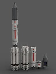 Proton M (1:110 Saturn V scale)