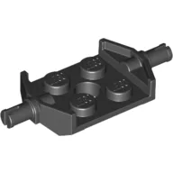 Plate Special 2 x 2 with Wheels Holder Wide / Black